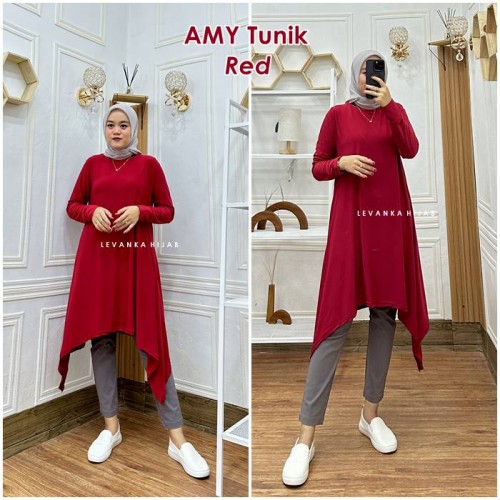 AMY-008 Baju Atasan Tunik Jersey Korea